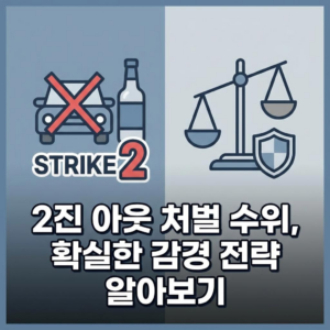 음주운전 2진 아웃 처벌 수위 및 확실한 감경 전략