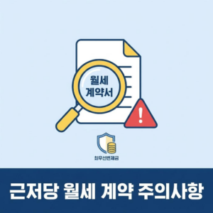 등기부등본상 근저당 있는 집 월세 계약 시 주의사항