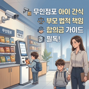 아이들이 무인점포에서 간식을? 부모의 법적 책임과 합의금 가이드