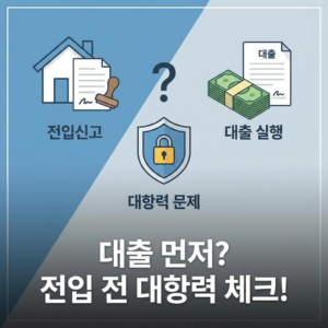 전입신고 전 대출 실행 시 대항력 문제