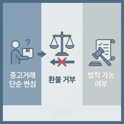 중고거래 단순 변심 환불 거부, 법적으로 문제 없을까?