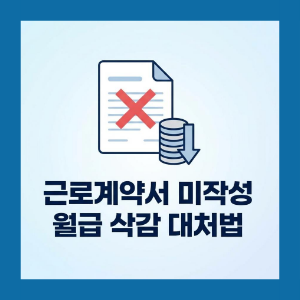 근로계약서 안 썼는데 월급이 깎였다면 미작성 벌금과 대처 전략