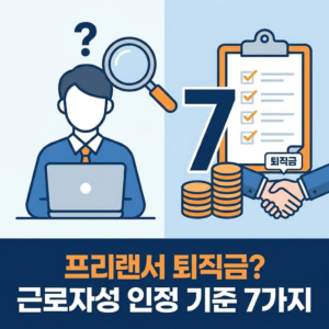 프리랜서도 퇴직금 받을 수 있다 대법원 판례로 보는 '근로자성' 인정 7가지 기준